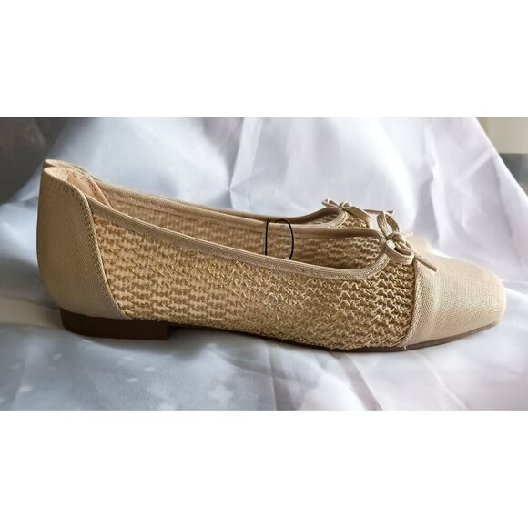 Cliffs by White Mountain Bodhi Ballet Flats 9.5 Wide Natural Metallic NWOB - Picture 2 of 10